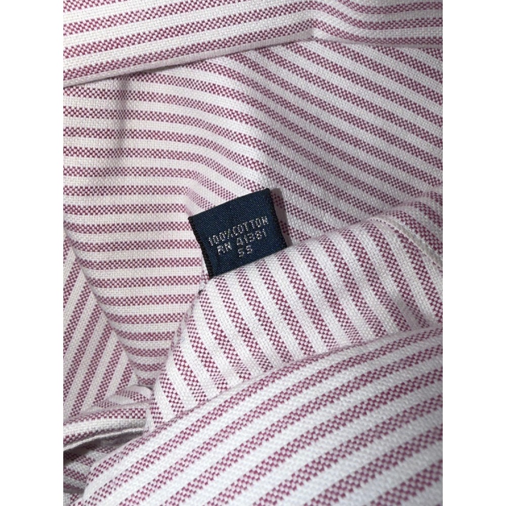 Polo Ralph Lauren Mens Pink White Striped Cotton Button Down Classic Fit XL - Picture 4 of 8